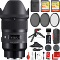 35mm f/1.4 Lens Leica L-Mount Bundle with 2X 64GB Memory Cards, 3 Piece Filter Kit, Wrist Strap, Card Reader, Memory Card Case, Tabletop Tripod R2323