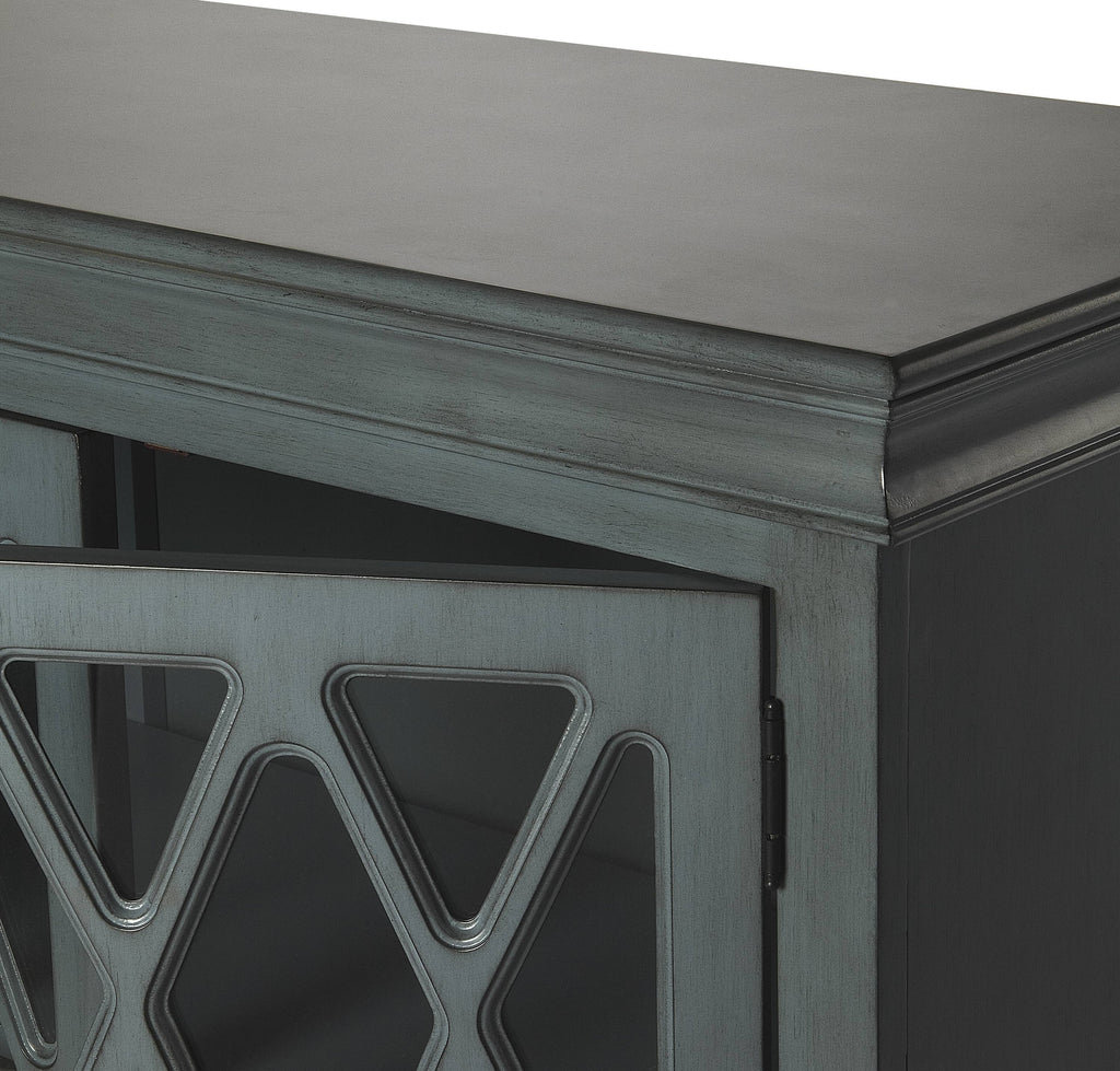 Twilight Blue 2 Door Accent Cabinet S897