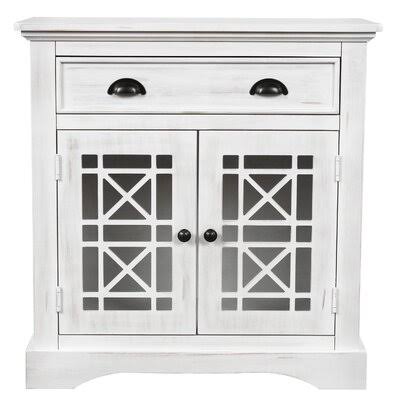 White 1 Drawer 1 Door Accent Cabinet Z839479