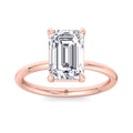 Emerald Cut Moissanite Lab Diamond Thin Band Solitaire Engagement Ring J333480