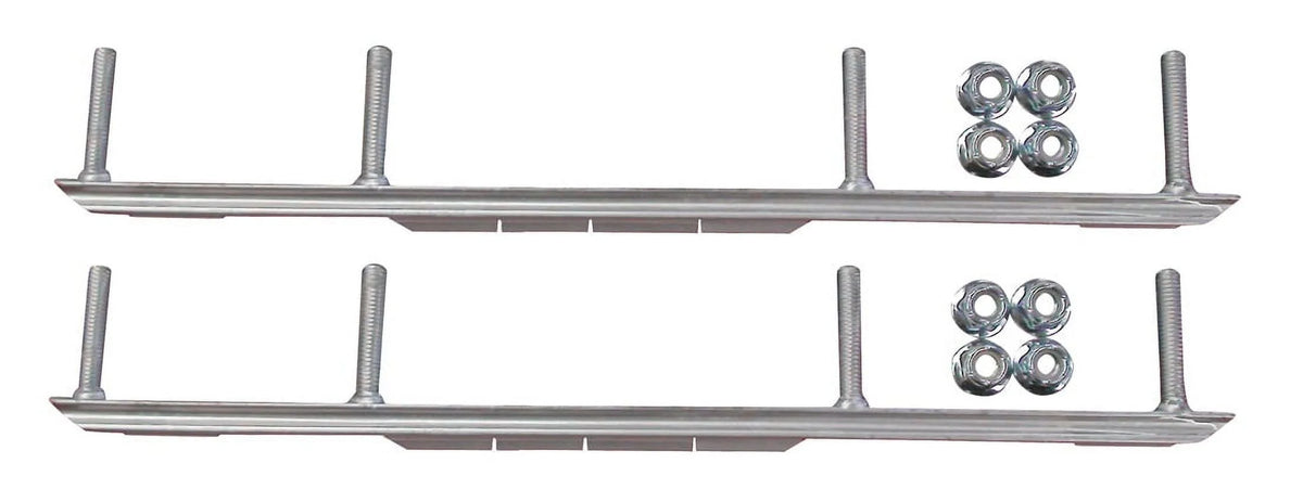 Orange Snowmobile Skis with 4.5" Shaper Bars Complete Kit C436