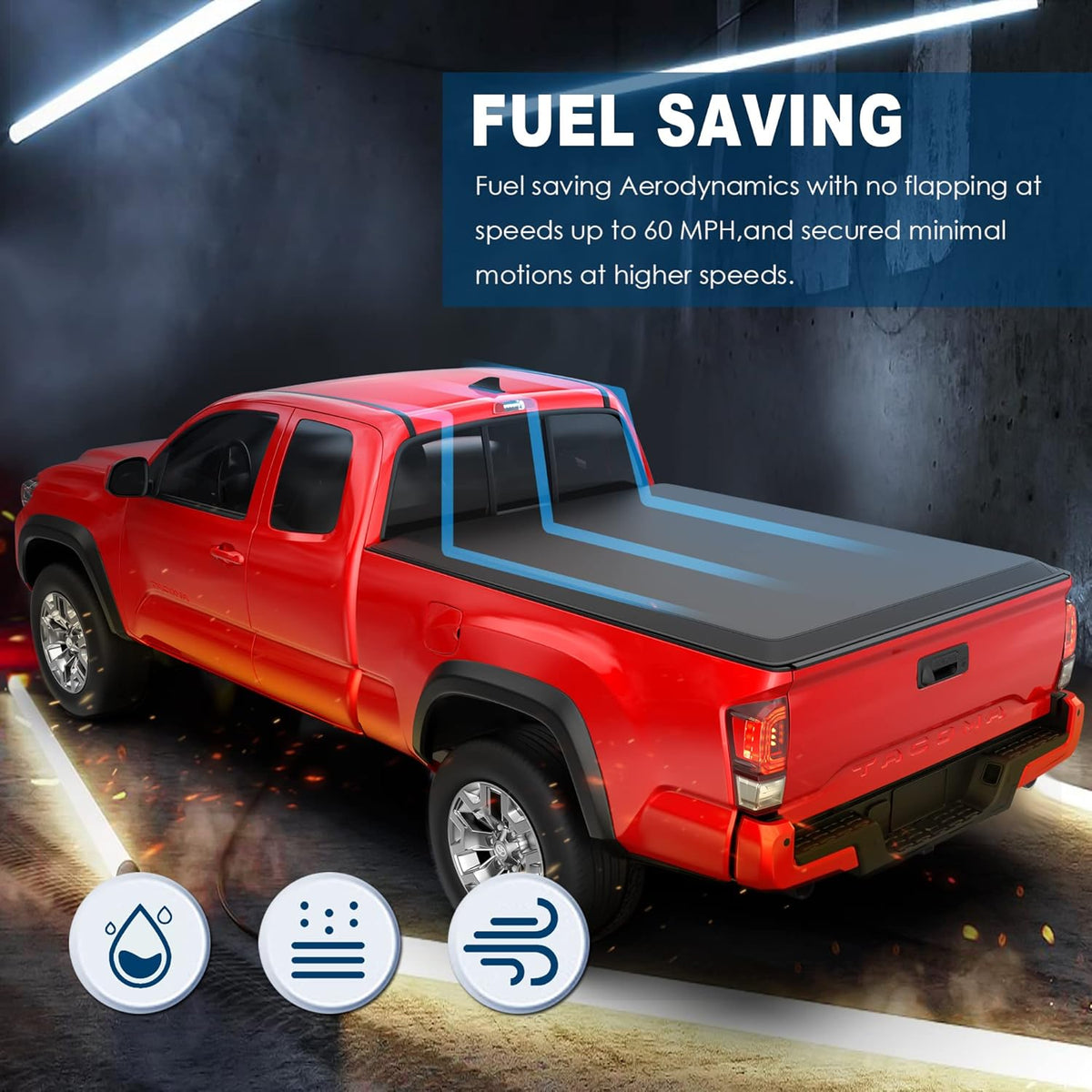 5 FT Tri Fold Soft Truck Bed Tonneau Cover I920375