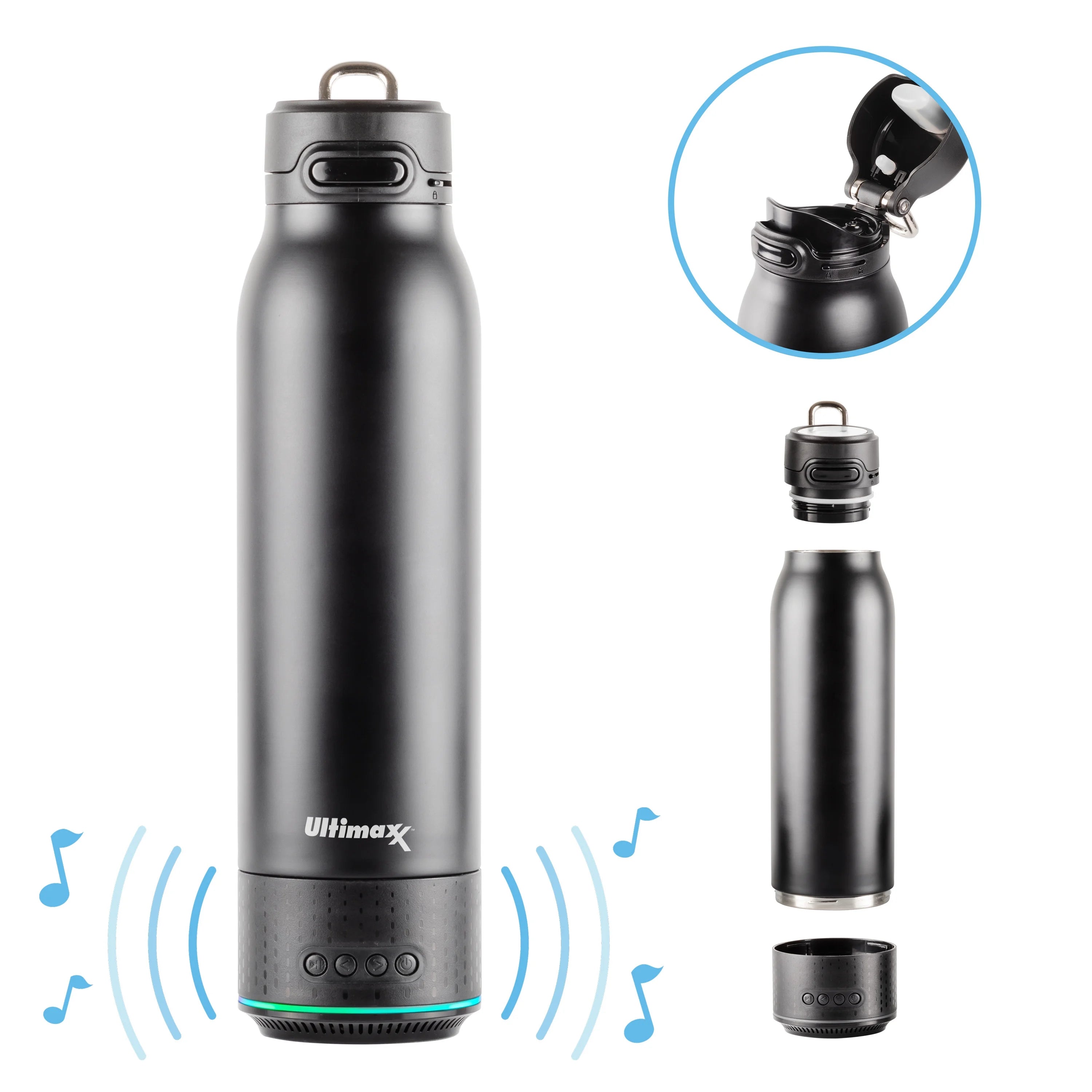 Vacuum Insulated Water Bottle with Bluetooth Speaker and Remote P79207