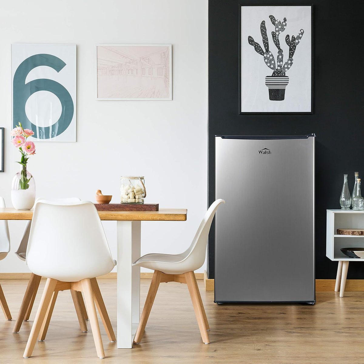 Compact Refrigerator, 3.5 Cu.Ft, Stainless Steel Look Z34660
