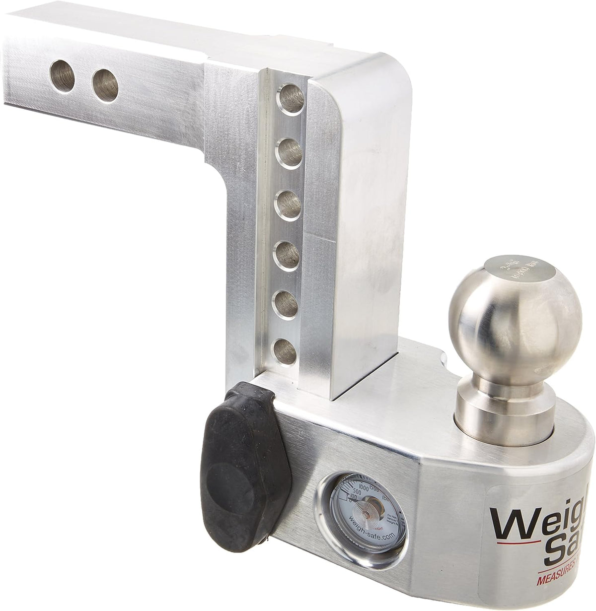 6 Drop Hitch with 2 Shank, Aluminum Trailer Hitch & Ball Mount with Built-in Scale, 2 Stainless Steel Balls and Double-pin Key Lock L378