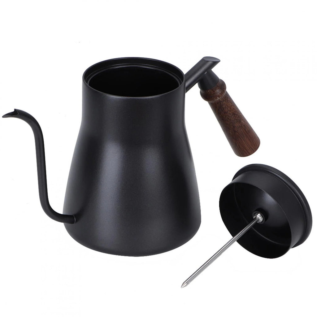 Coffee Pot with Wooden Handle and Thermometer E592