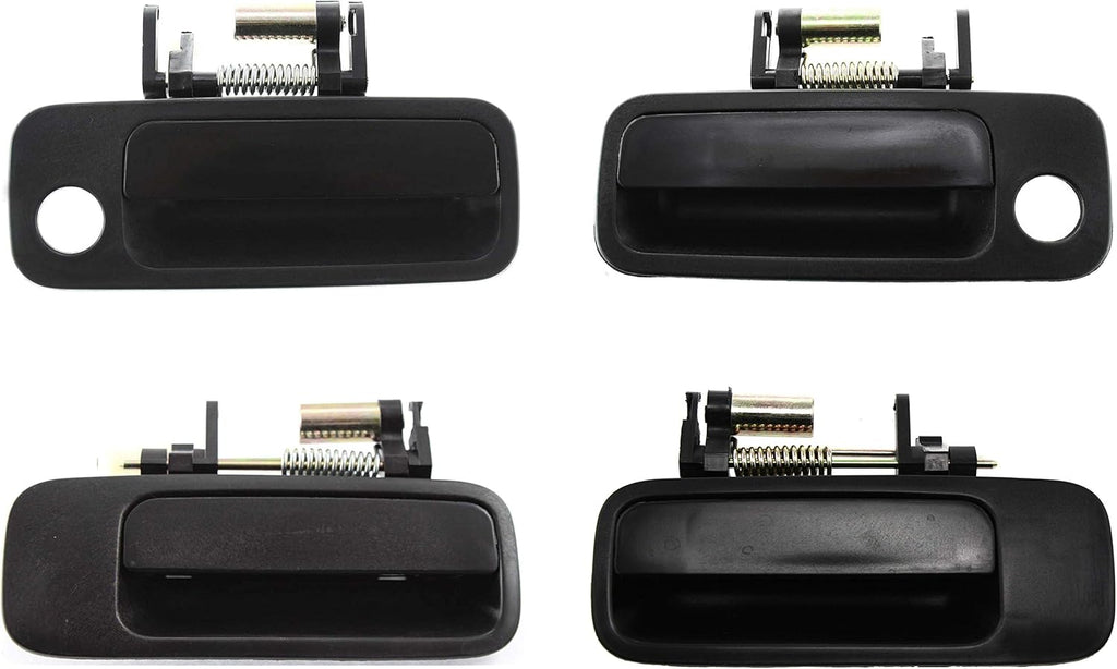 Front and Rear Exterior Door Handle Set of 4 Smooth Black E879787
