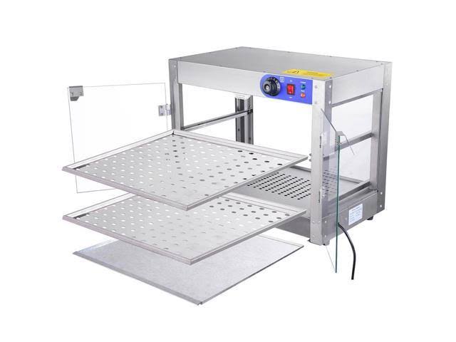 2-Tier Commercial Countertop Food Pizza Warmer 750w 24x20x15 inch J490