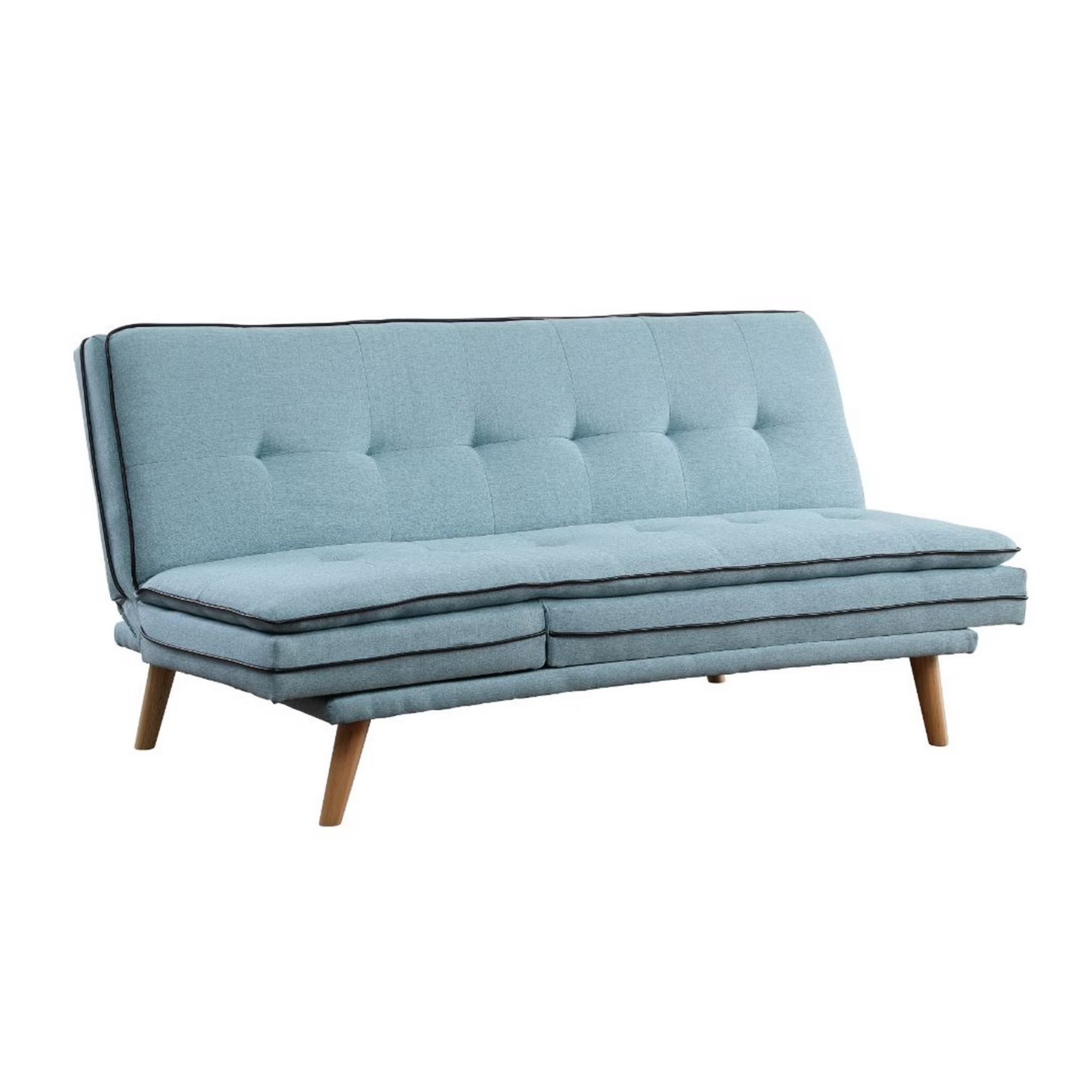 Blue Tufted Sofa with Angled Legs L7246