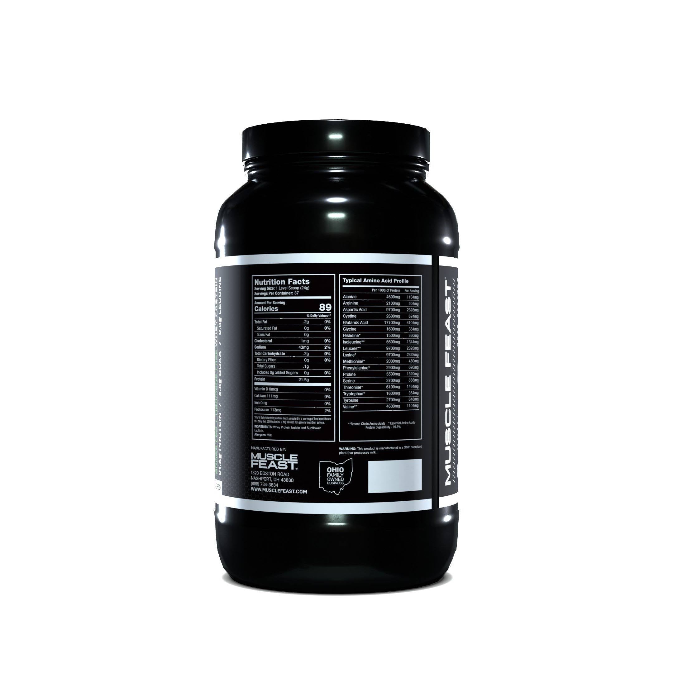 100% Pure Whey Protein Isolate Powder Cappuccino 5 lb A995