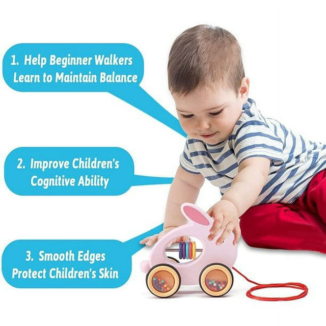 Pull Along Rolling Animal Toy (Rabbit) R59147