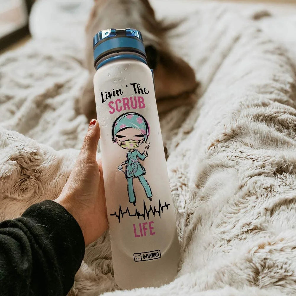 32oz Motivational Fitness Sports Water Bottle with Time Marker & Removable Strainer S2054