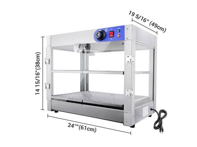 2-Tier Commercial Countertop Food Pizza Warmer 750w 24x20x15 inch J490