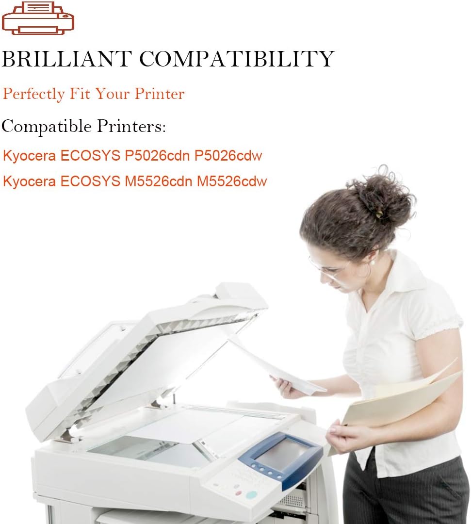 Compatible Toner Cartridge 4-Pack for Kyocera ECOSYS Printers H1218
