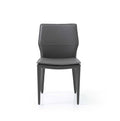 Dark Faux Leather Metal Dining Chair I6383