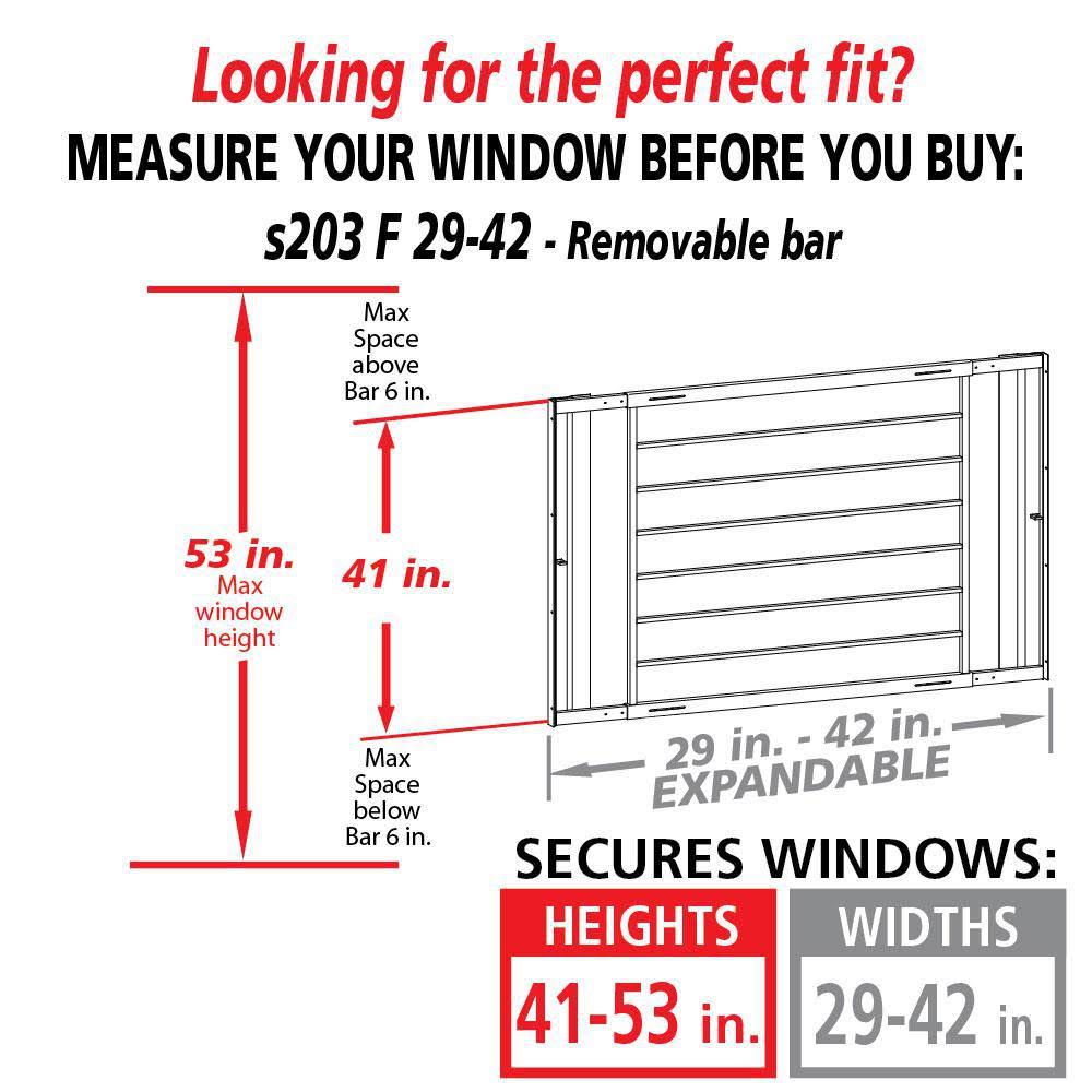 White 8-Bar Window Guard N1867