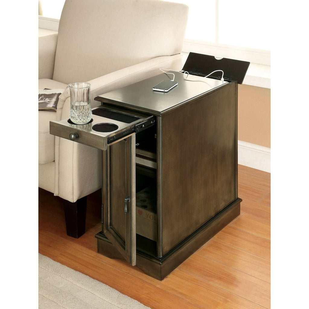 Cherry Side Table with USB K625