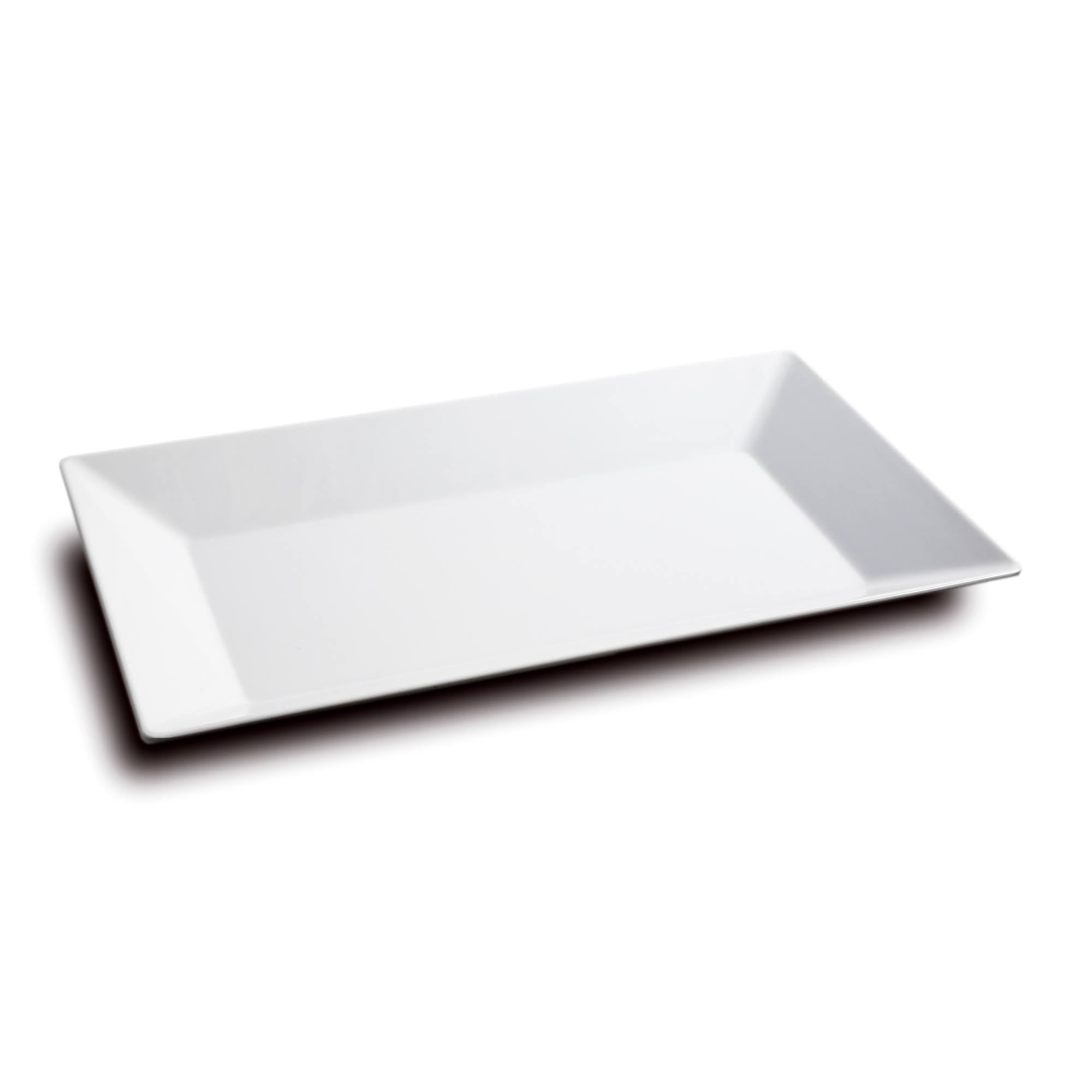 White Rectangular Melamine Salad Plate, 6 Packs J21625