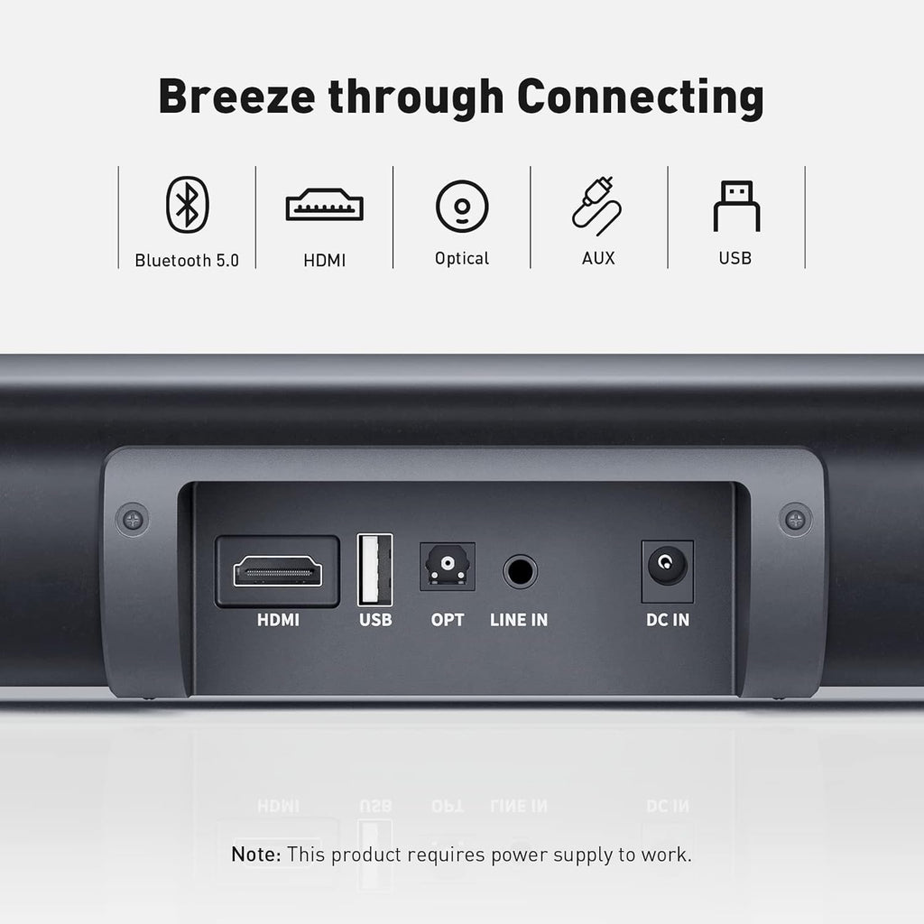 18.35-Inch Bluetooth Sound Bar with HDMI ARC W149941