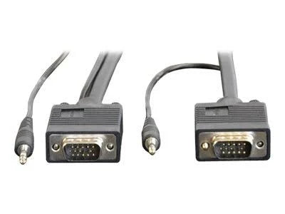 VGA Coax Monitor Cable with Audio HD15 3.5mm M M 50-ft C20376