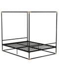 Black Metal Canopy Bed V896