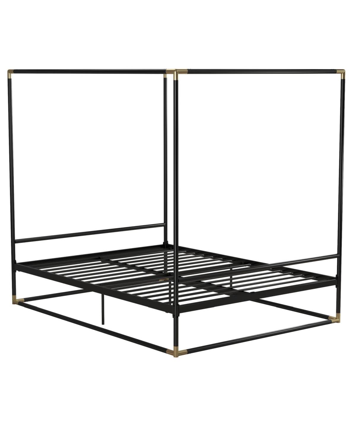 Black Metal Canopy Bed V896