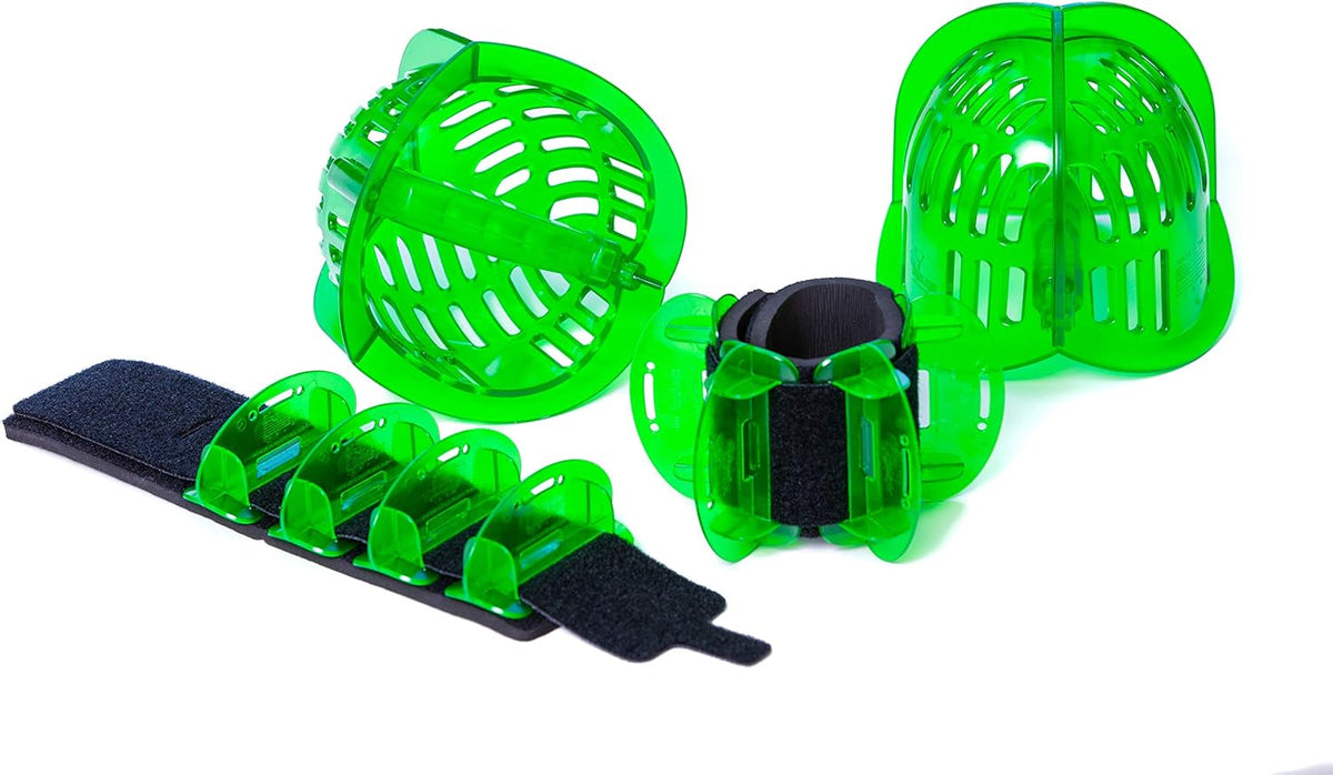 AquaLogix Total Body Pool Fitness System - Upper Body Aquatic Bells & Lower Body Fins - Full Body Pool Workout U7732