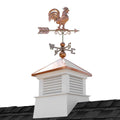 Square Vinyl Cupola with Rooster Weathervane V5470