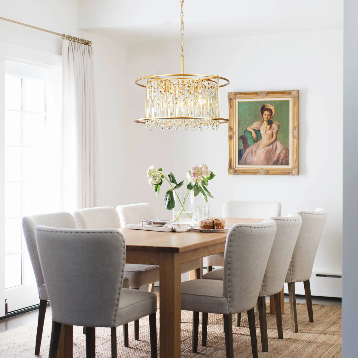 5-Light Dimmable Dome Contemporary Chandelier S672121