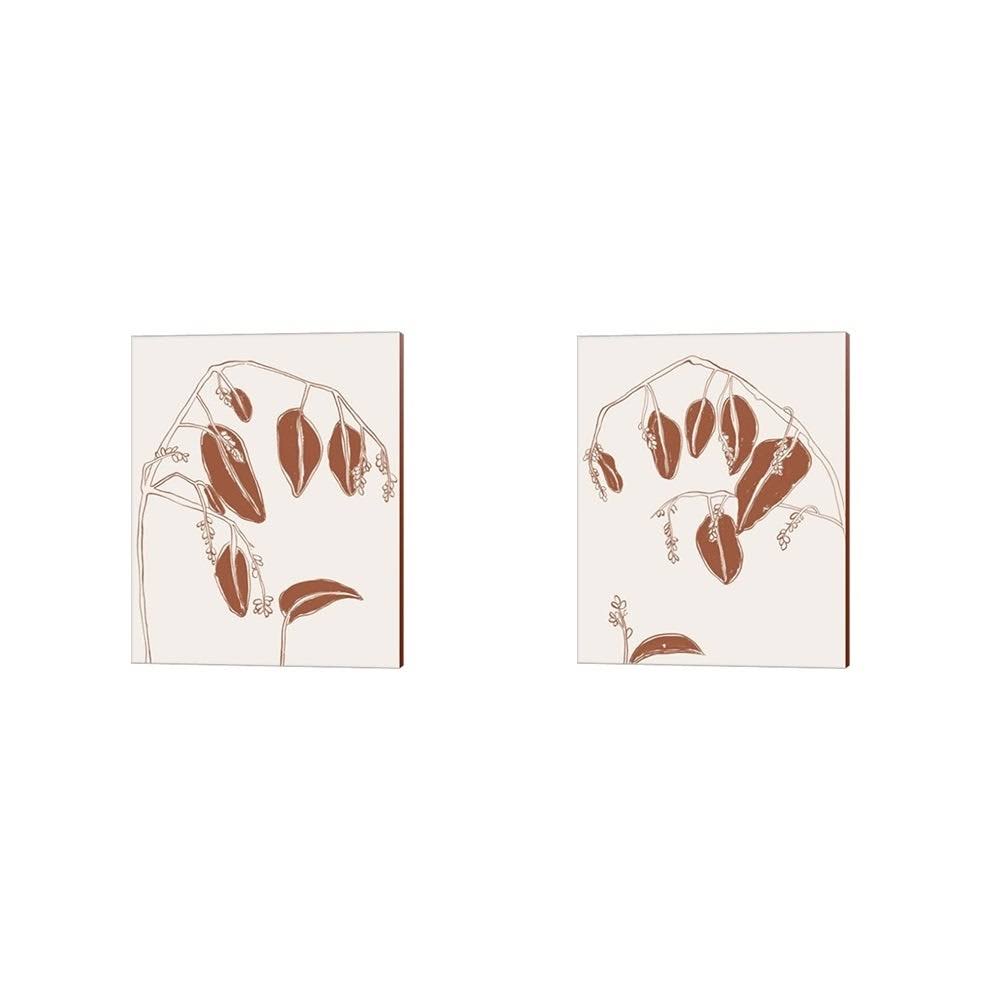 2 Piece Canvas Art Set, 12 x 15, Brown W626079