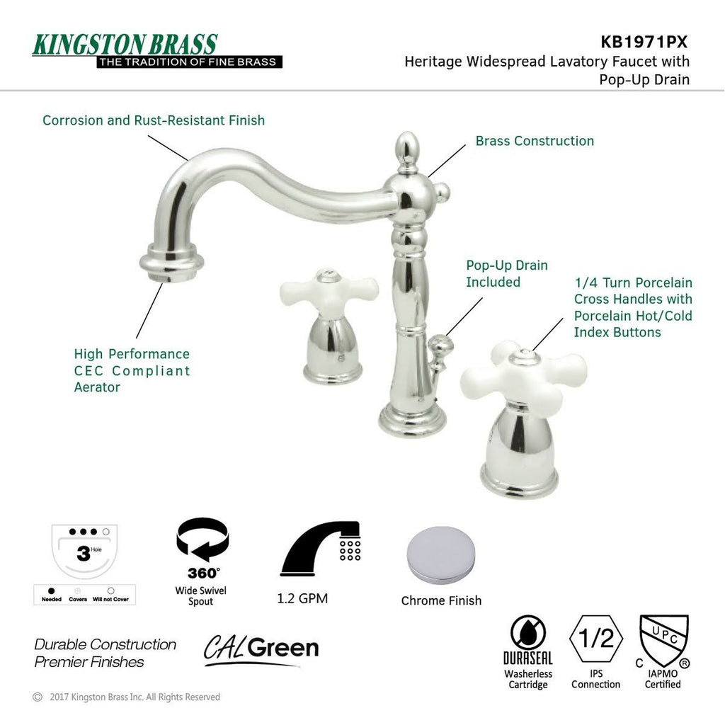 Antique Brass Widespread Bathroom Faucet C599889