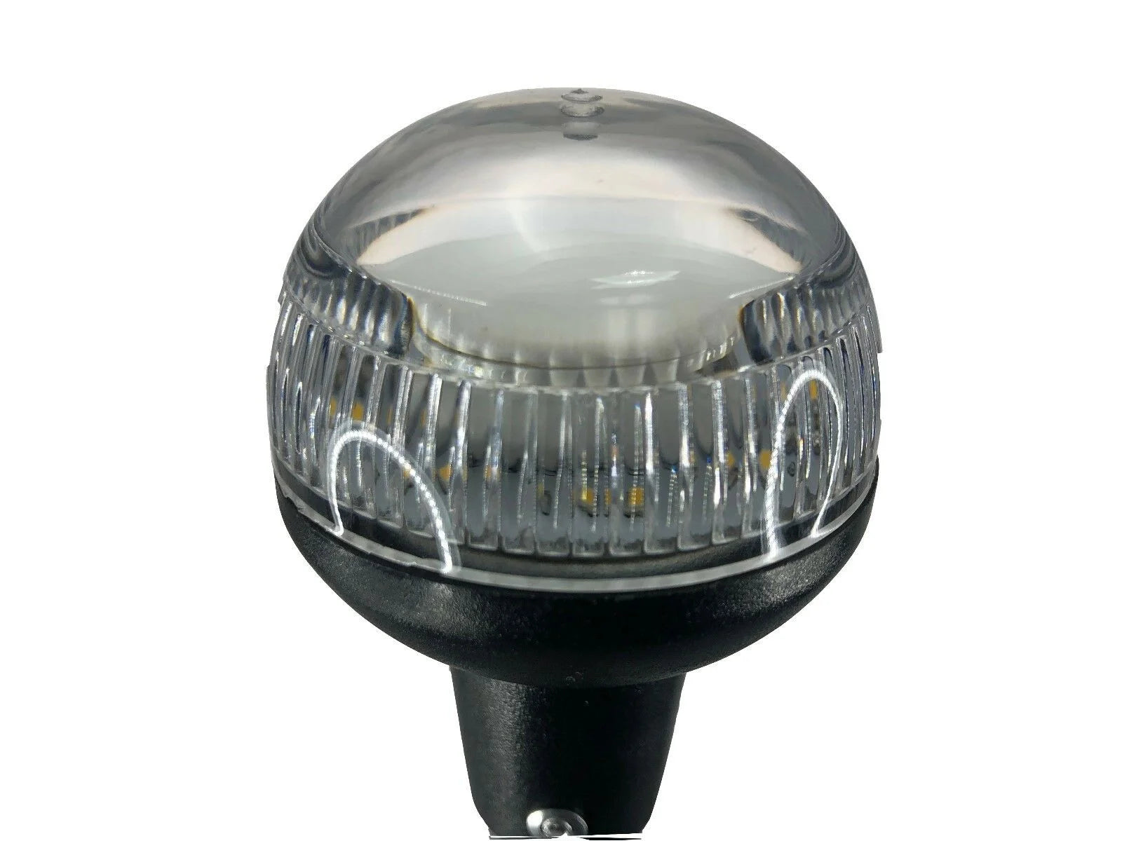 Boat LED All Round Anchor Light Pole 24" Collar Black Base Socket 2 Pins Wired 90 Degrees Q55634
