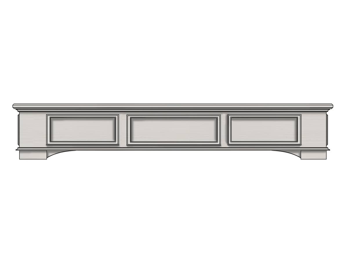 Antique White Fireplace Mantel W139
