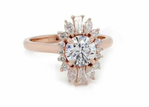 14kt Rose Gold Diamond Engagement Ring H9589