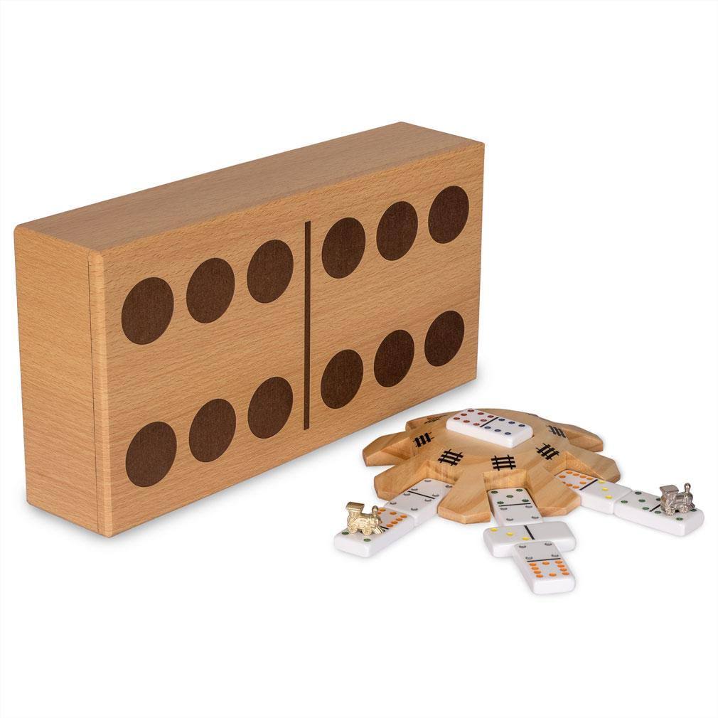 Mexican Train Dominoes Game Set, Double 12 Dominoes Q4424
