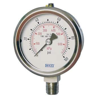 2.5" Dial 0 to 60 psi Bourdon Tube Pressure Gauge, 1/4 NPT(M), Pack of 2 P12109