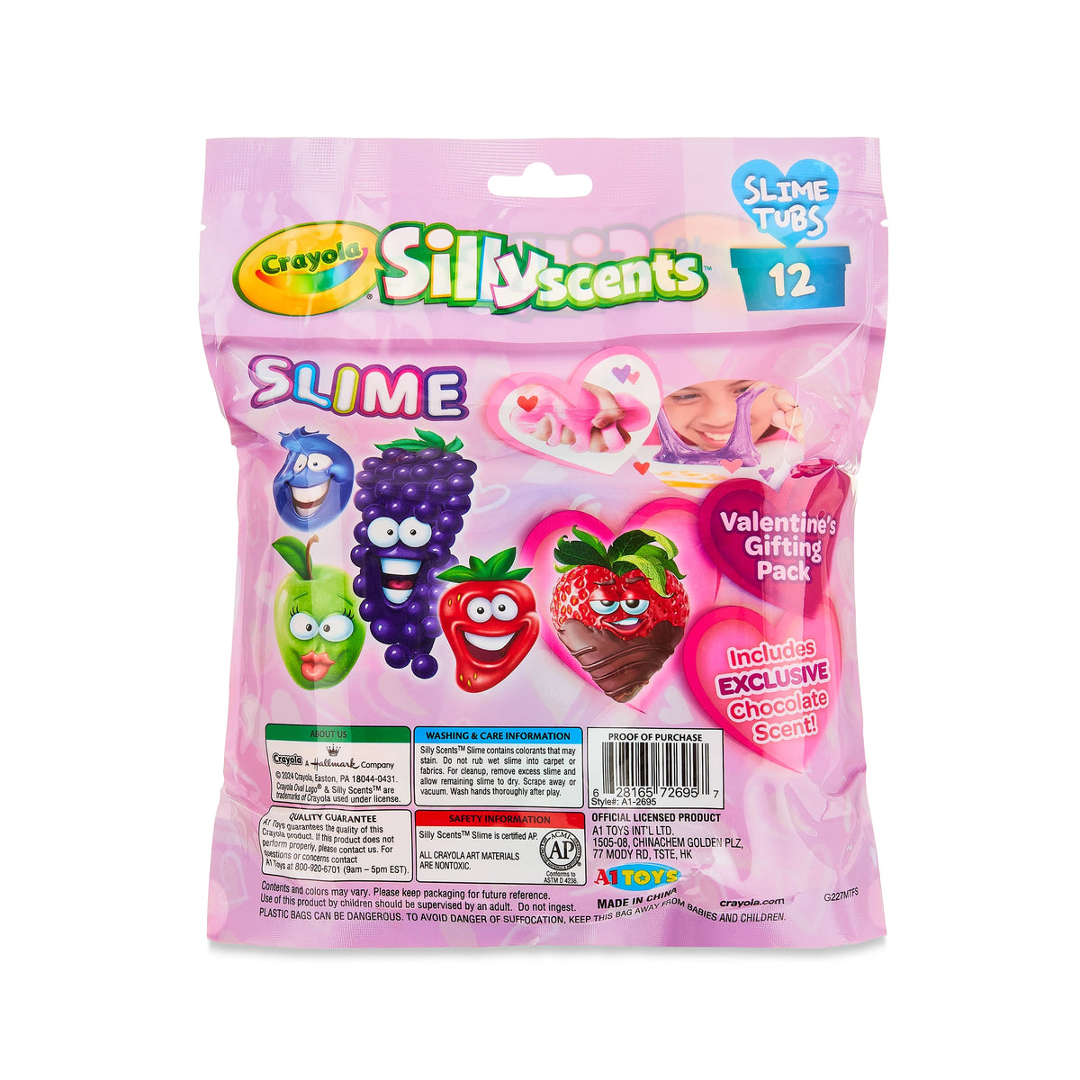 Assorted Colors Scented Slime 12pk 1oz Tubs X64042