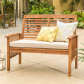 Brown Acacia Outdoor Love Seat B40790