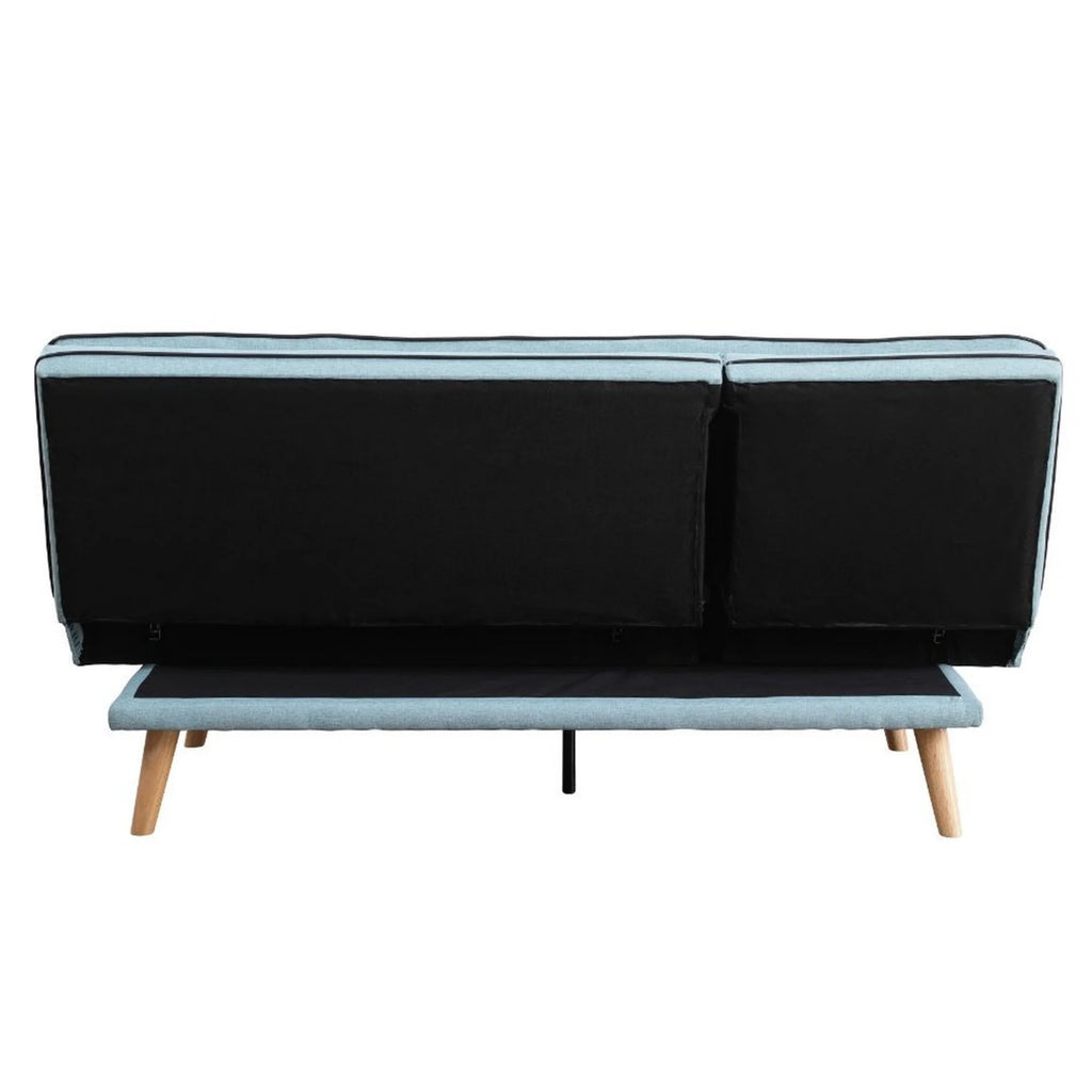 Blue Tufted Sofa with Angled Legs L7246