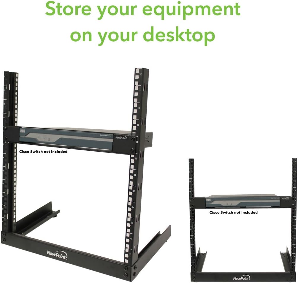 12U 19 Inch Open Frame 2 Post Server Rack Hardware Pack of 2 D528