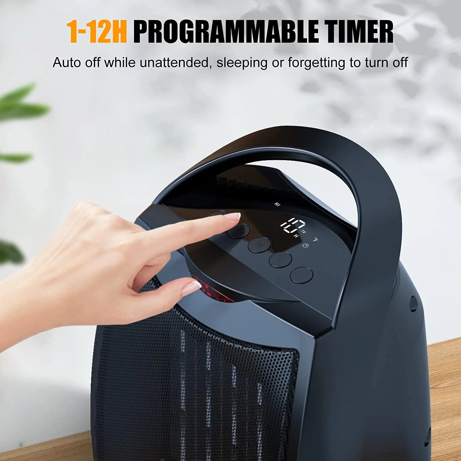 1500W Portable Electric Heater with Timer J26689