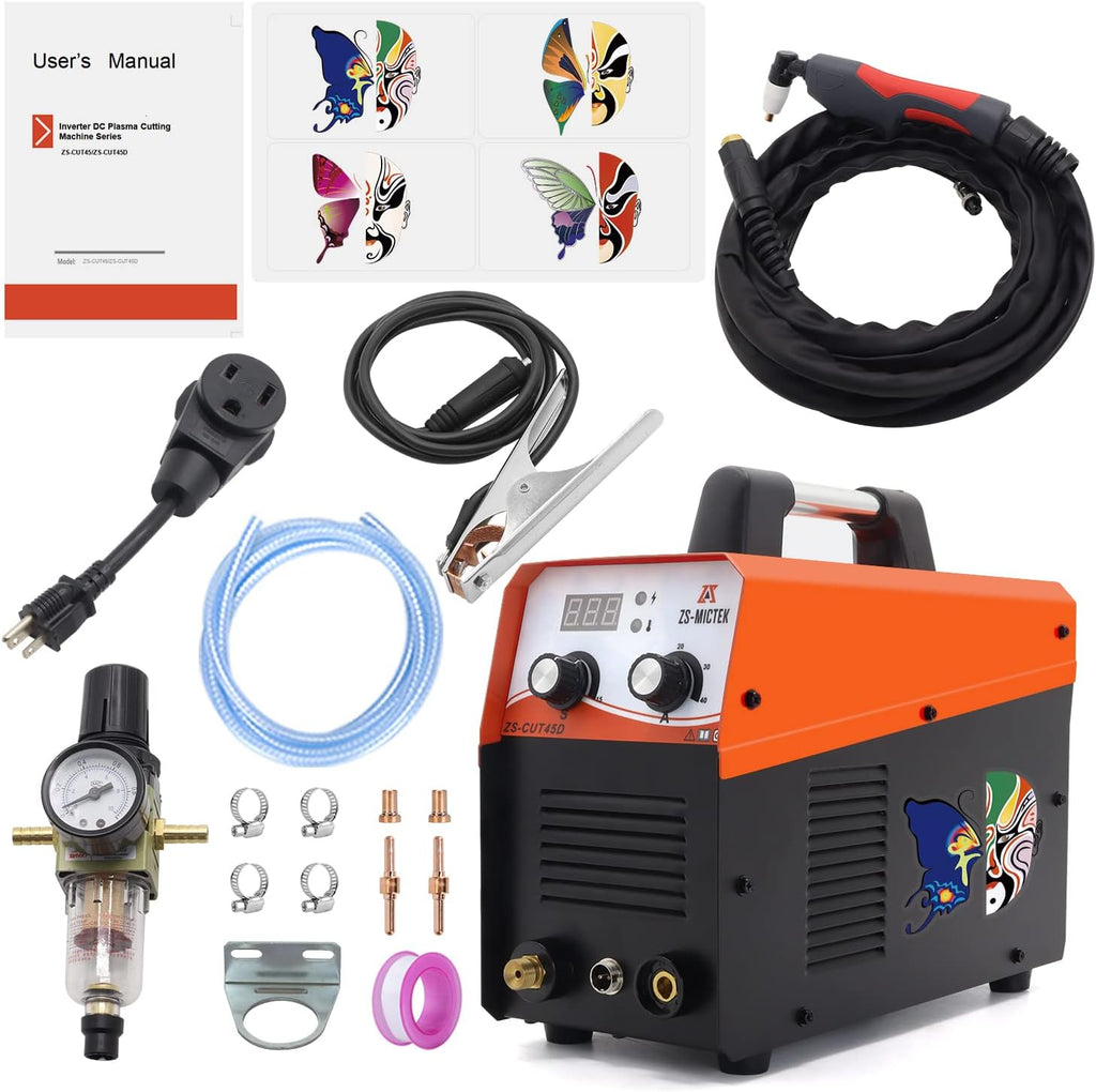 Plasma Cutter 50amp Pilot Arc Non-Touch 110/220V Dual Voltage 1/2'' Clean Cut IGBT Inverter Plasma Cutting Machine H992000