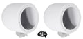 6.5" 360° Swivel White Aluminum Surface Mount Speaker Pods G16867