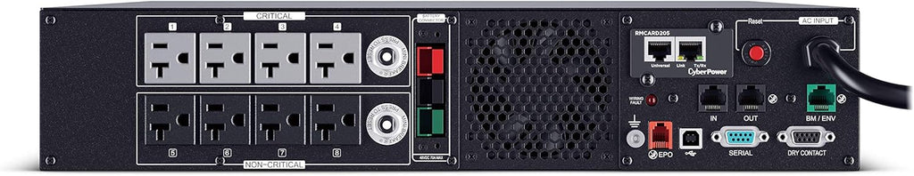 Smart App Sinewave UPS System, 2200VA/2200W, 8 Outlets, 2U Rack/Tower A295832