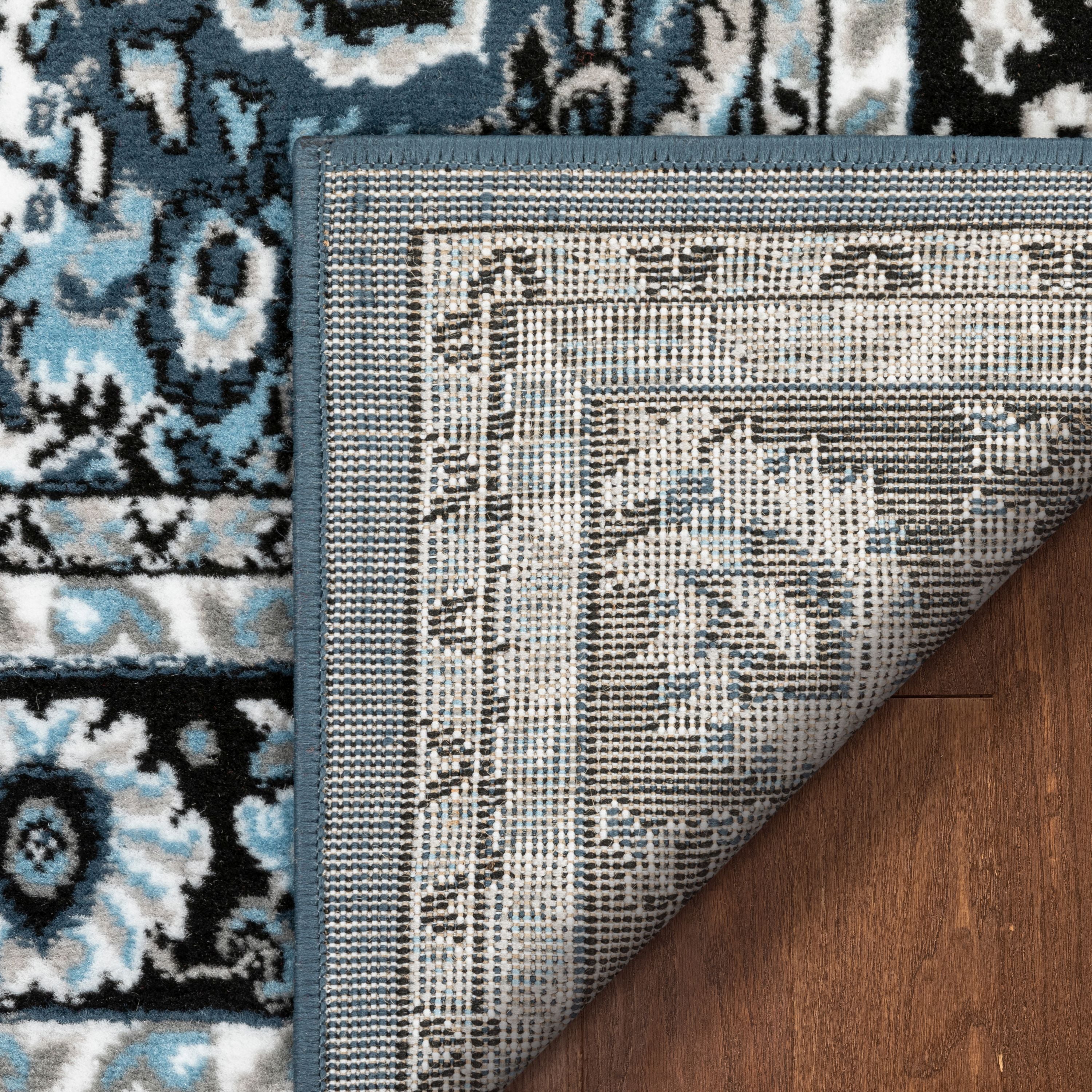 Persian Blue Traditional Medallion Area Rug X34699