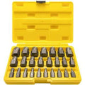 25pcs Hex Head Multi-Spline Screw Extractor Set, High Carbon Steel Bolt Extractor Q2063
