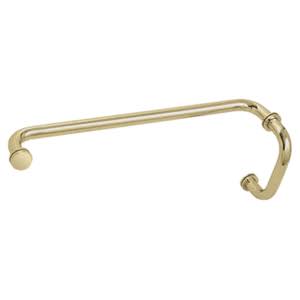 Satin Brass 6x22 Pull Handle and 18x22 Towel Bar Shower Door Hardware W1980