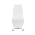 White Pu Dining Chair with Horseshoe Base O754061