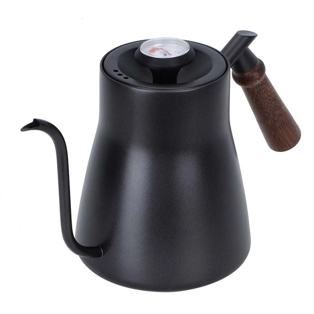 Coffee Pot with Wooden Handle and Thermometer E592