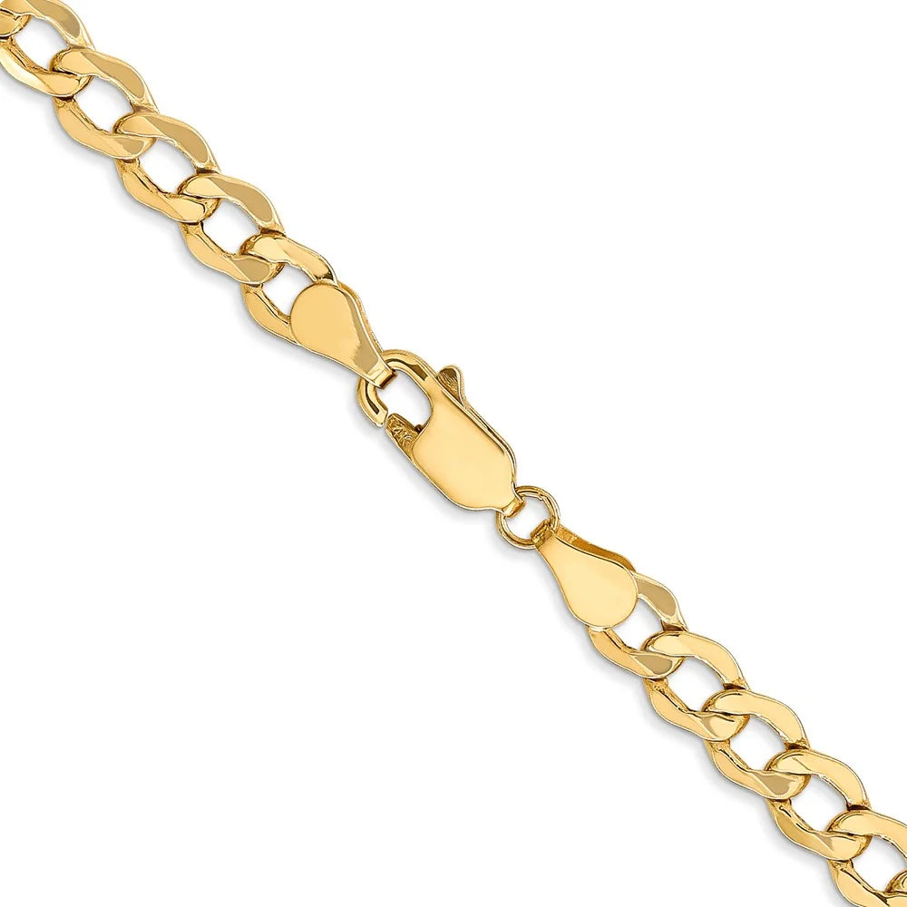 18 inch 5.25 mm Yellow Gold Curb Chain Necklace E39382
